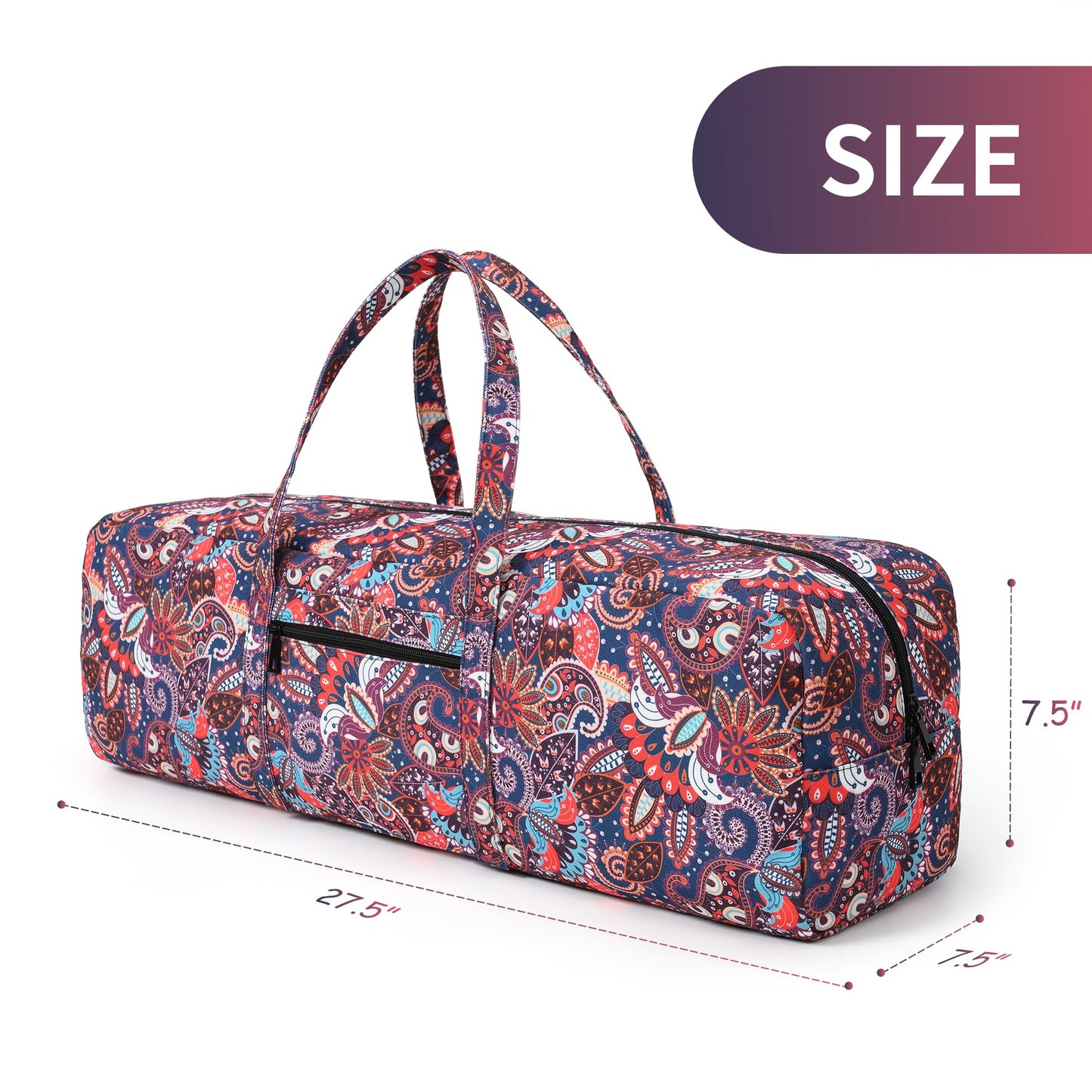 Women's Large Yoga Gym/Mat Carrier with Wet Pocket