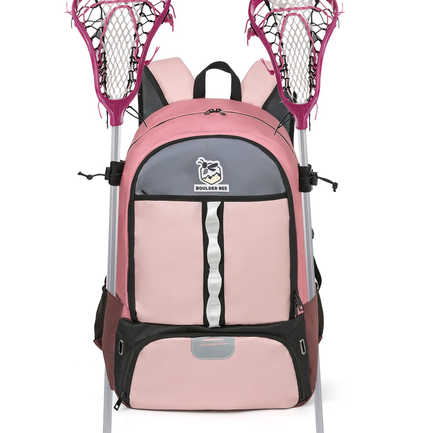 Girls Large Lacrosse Field Hockey Backpack with Stick Holders (10.6"x 14.5"x 22.4")