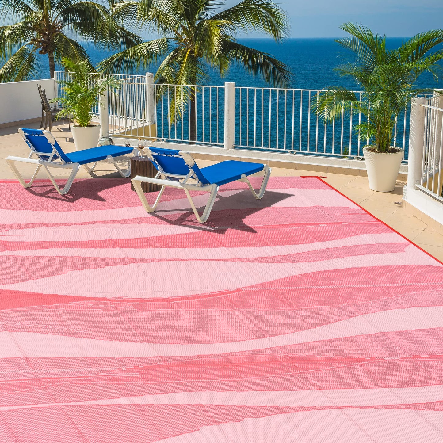 Boulder Bee Outdoor Rugs | Plastic Straw Rug | Waterproof Outdoor Camping Rugs | Quick Drying Picnic Rug | Sand Free Reversible Beach Mats | 5 x 8 Feet Or 9 x 12 Feet