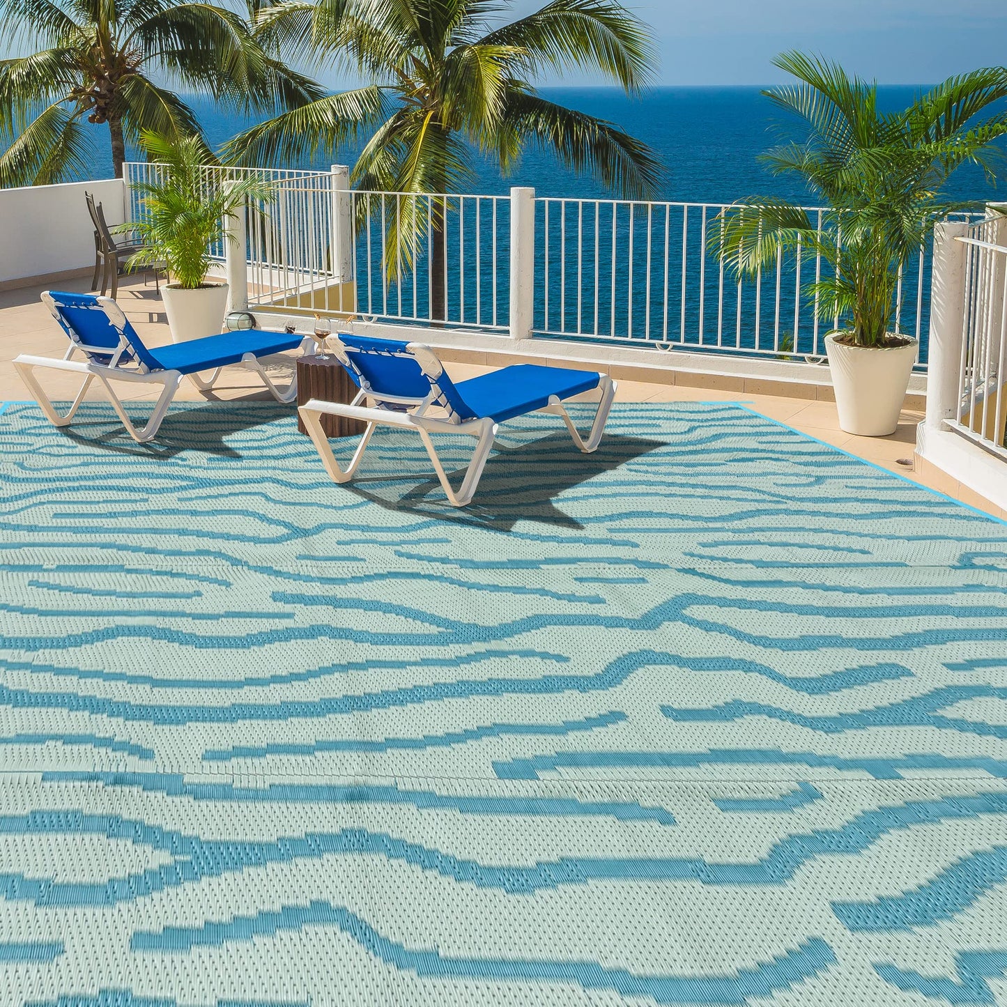 Boulder Bee Outdoor Rugs | Plastic Straw Rug | Waterproof Outdoor Camping Rugs | Quick Drying Picnic Rug | Sand Free Reversible Beach Mats | 5 x 8 Feet Or 9 x 12 Feet
