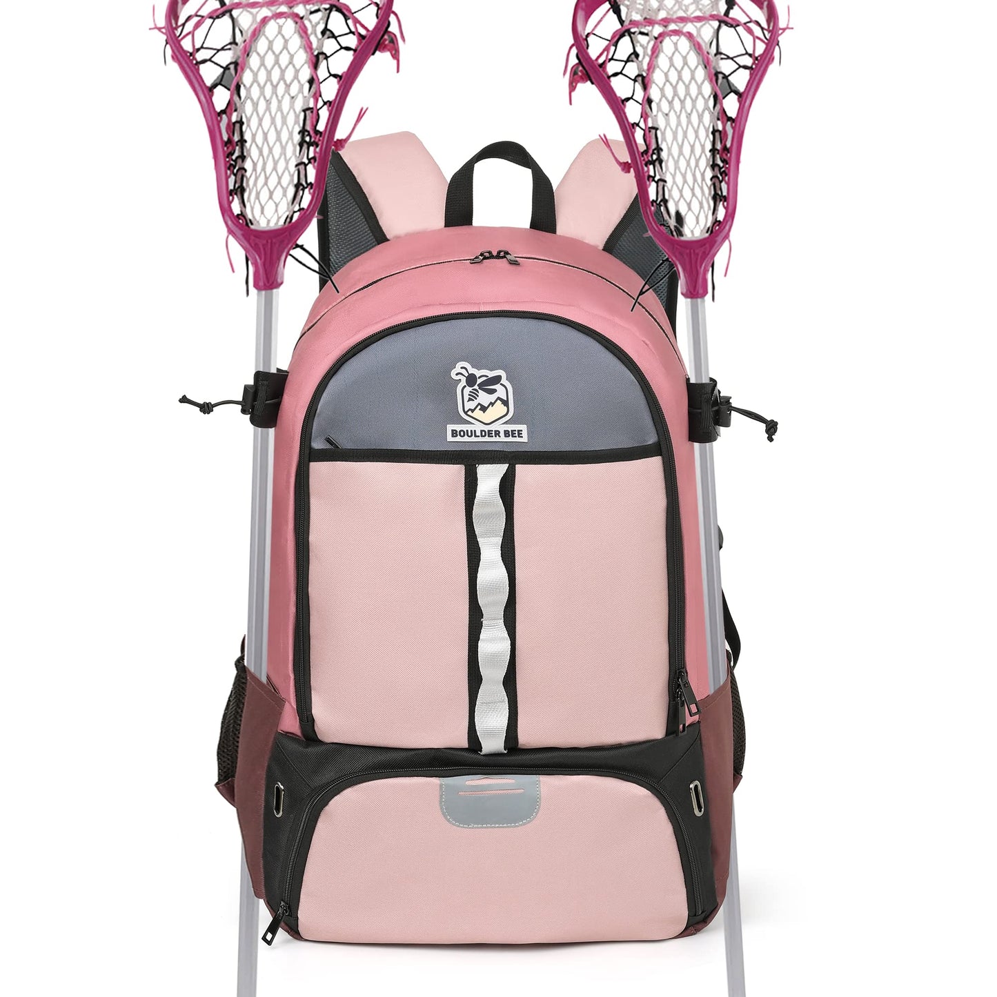 Girls Large Lacrosse Field Hockey Backpack with Stick Holders  (10.6"x 14.5"x 22.4")